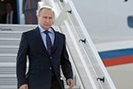 Путин прибыл на встречу с Алиевым и Роухани