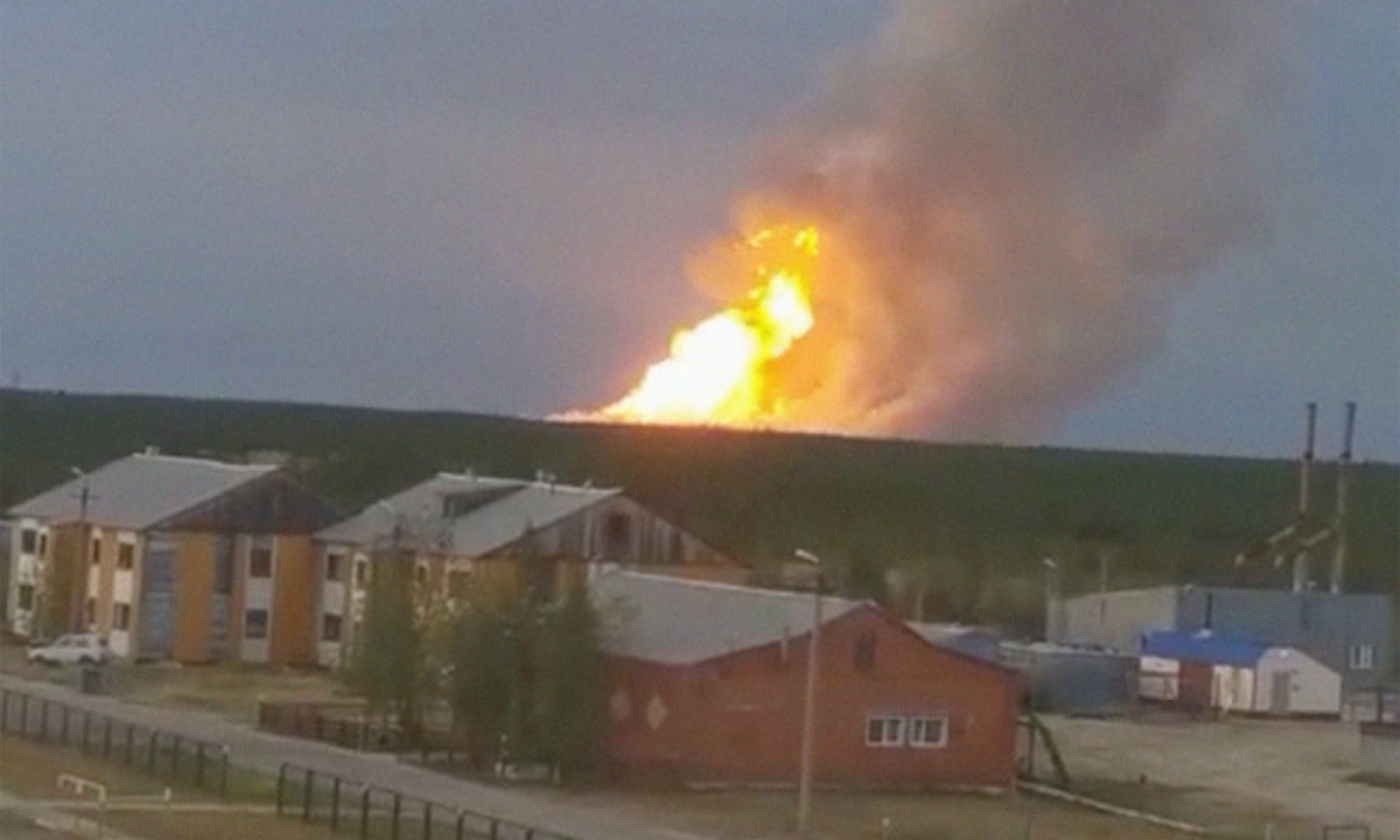 Пожар произошел на крупнейшем в России месторождении газа